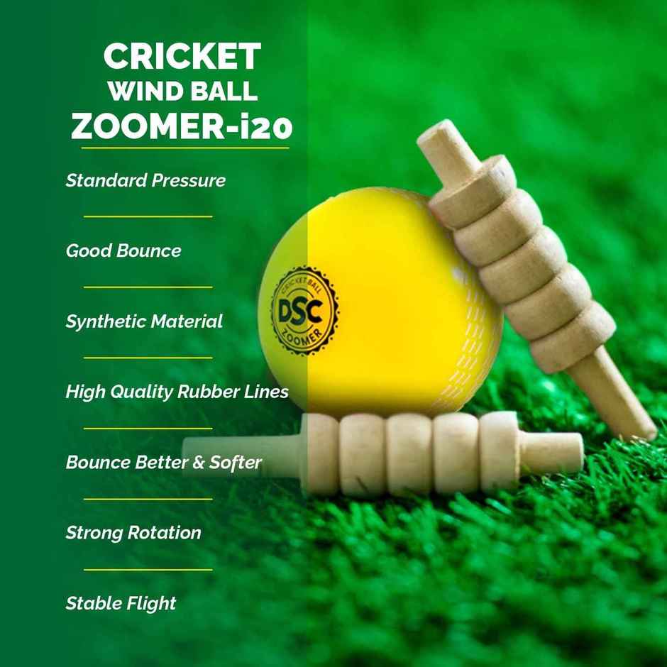DSC Zoomer i20 Windball Cricket Yellow