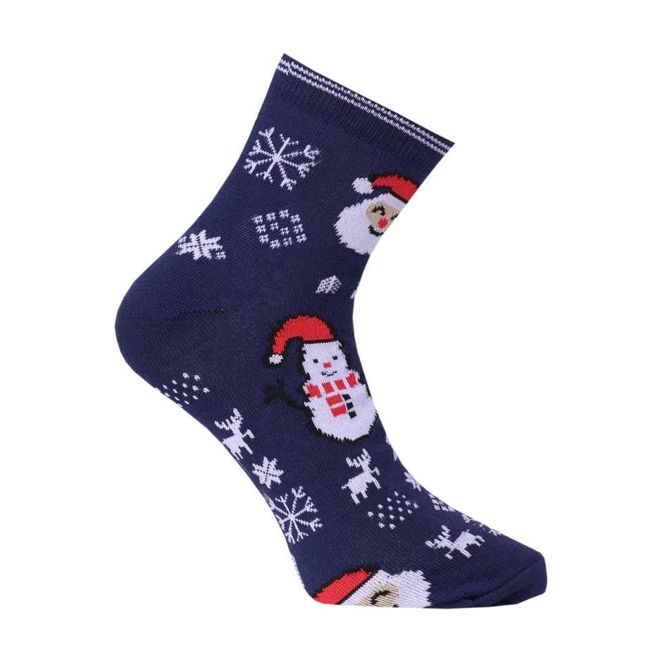 Beyond Unisex Combed Cotton Ankle Socks | Navy Blue - Free Size