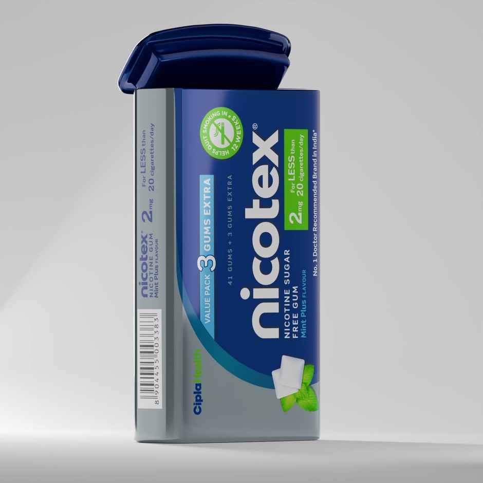 Nicotex Gums Mint Plus 2mg Tin| 44 Pcs