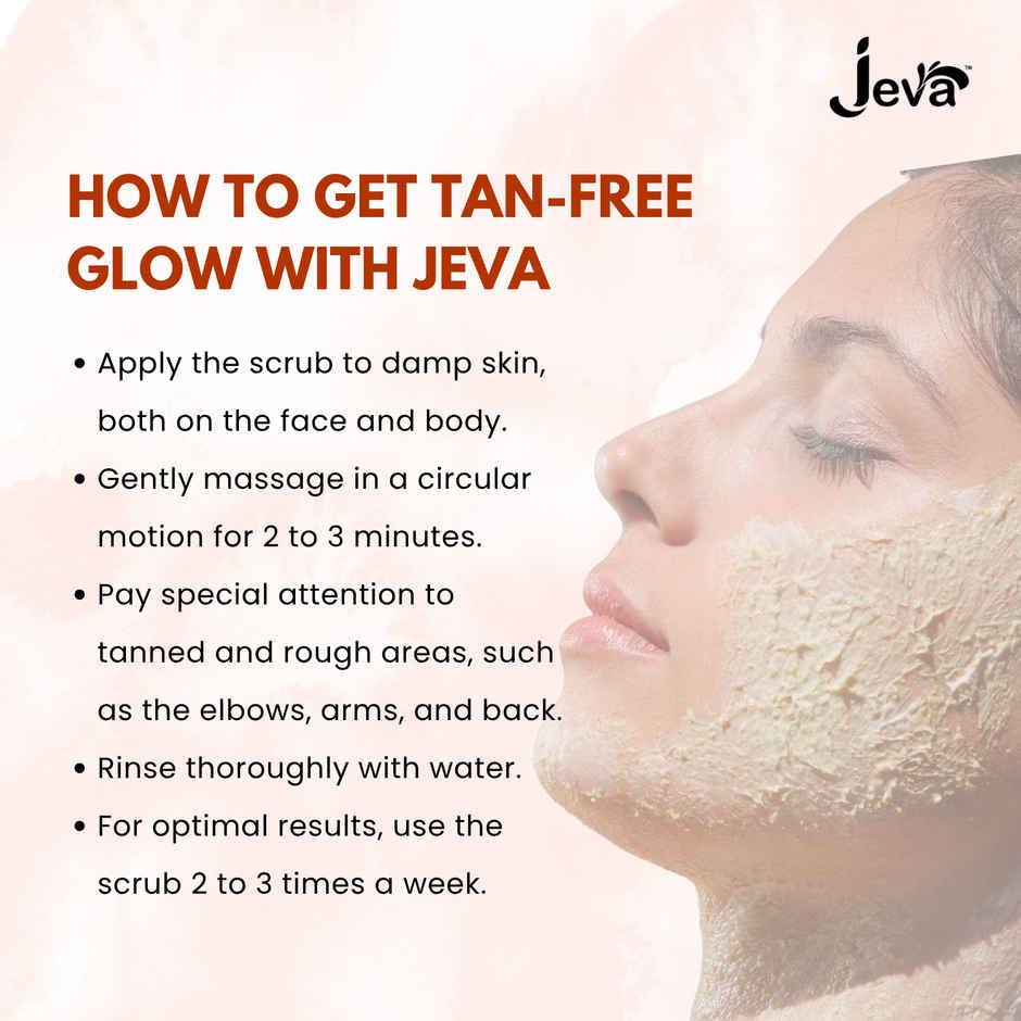 Jeva Papaya Tan Removal Scrub | Brightening & Smoothening