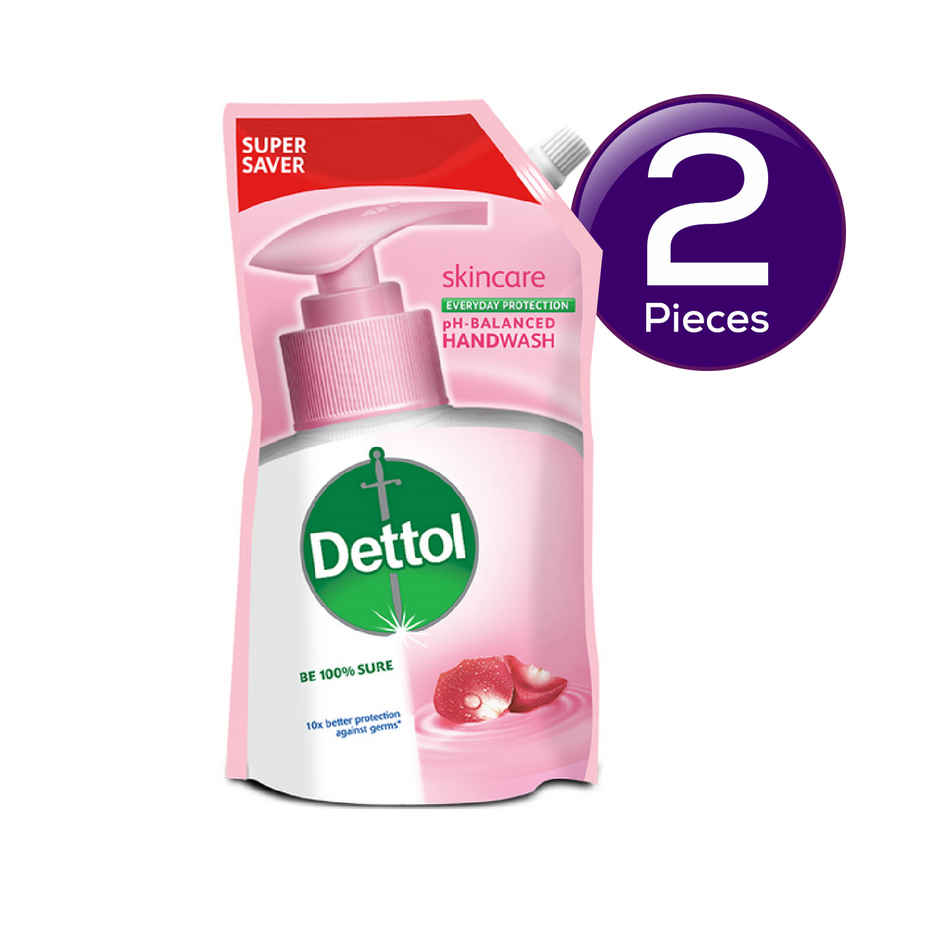 Dettol Skincare Hand Wash Refill | Moisturizing Handwash | pH Balance | Gentle on Skin Combo