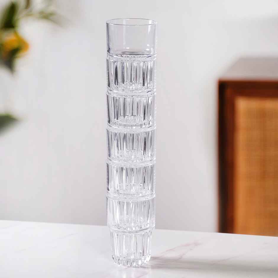 Nestasia Large Stackable Drinking Glass Tumblers | 340 ml