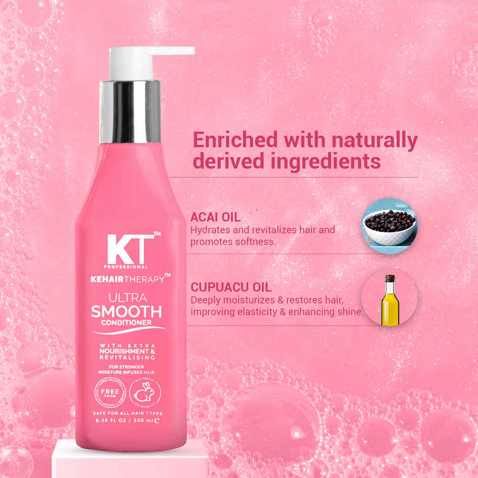 KT Professional Ultra Smooth Conditioner with Acai & Cupuacu Oil