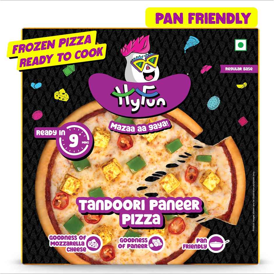 HyFun Tandoori Paneer Pizza, Cheesy Snack | Frozen
