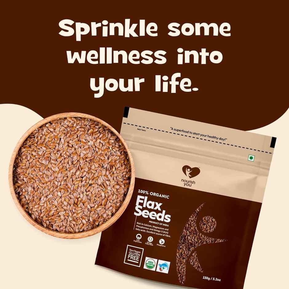 Nourish You Flax Seeds - Alsi Seeds | Truly Organic Flax Seeds for Hair Growth