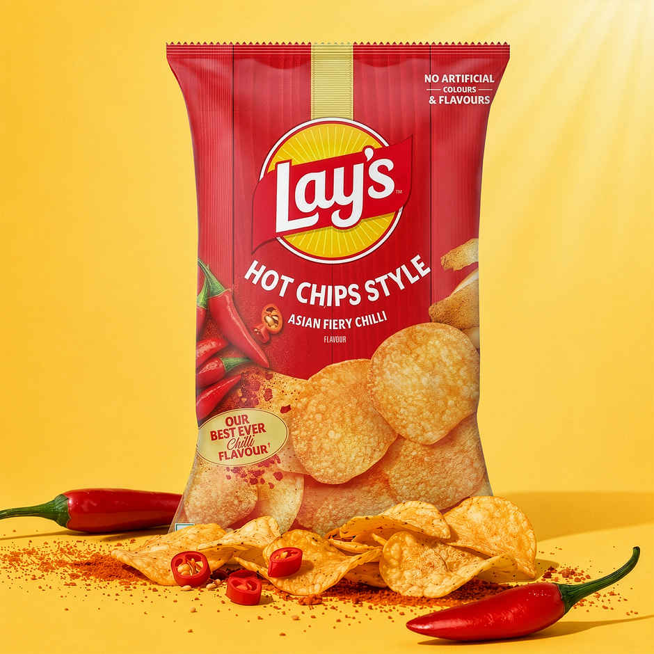 Lay's Hot Chips Style Asian Fiery Chilli Flavour Potato Chips