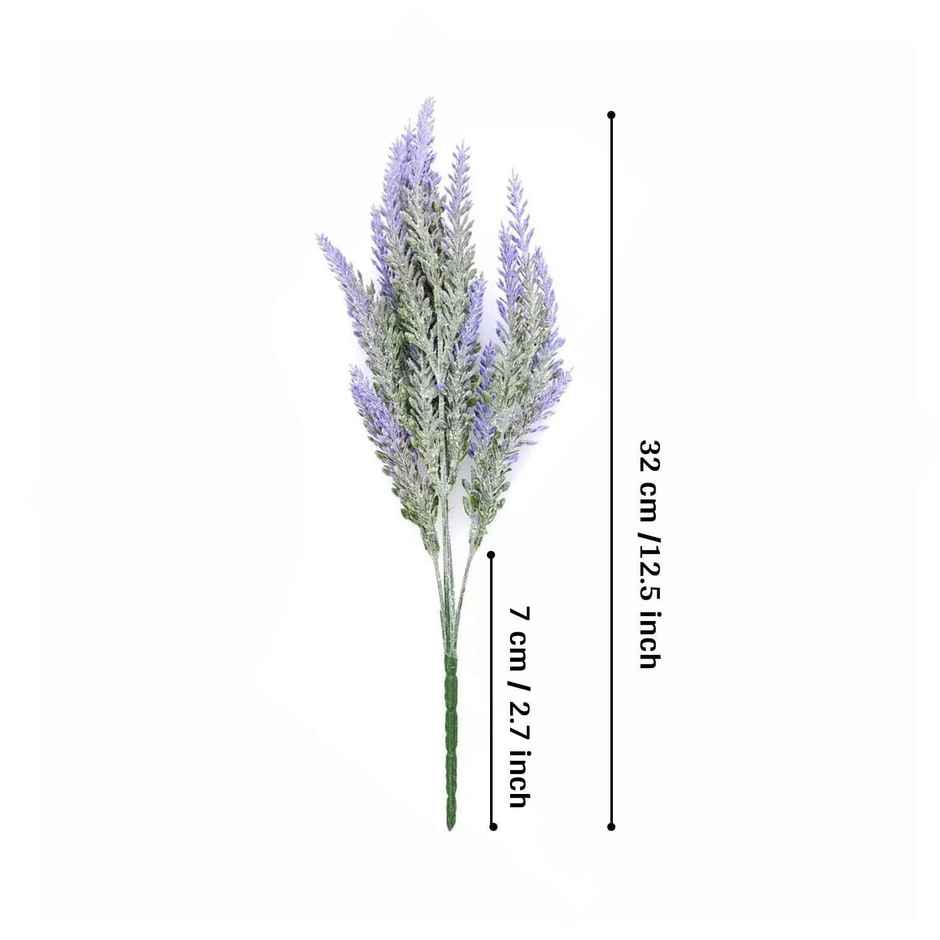 Artificial Lavender Flower Sticks Set  of 4 | Tied Ribbons