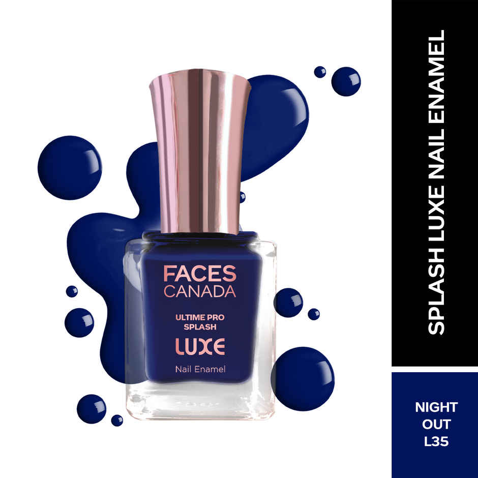 FACES CANADA Ultime Pro Splash Luxe Nail Enamel | Quick-drying | Lasting | Night Out