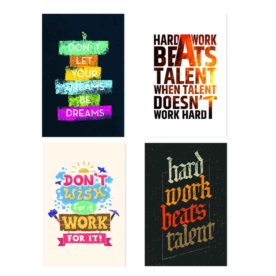 Paper Plane Design Motivational Wall Posters | Set of 10 | (12 Inch x 18 Inch) D81