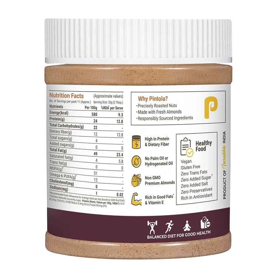 Pintola All Natural Almond Butter Crunchy