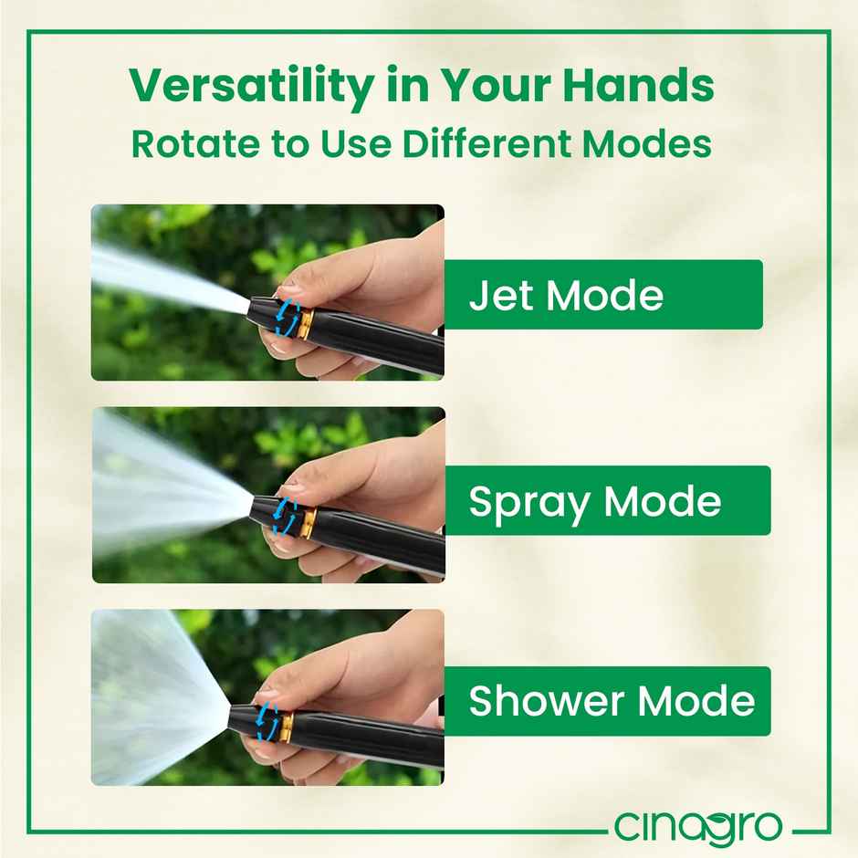 Cinagro Gardening Water Spray Gun - Adjustable Nozzle, Durable, for Plants & Car Wash