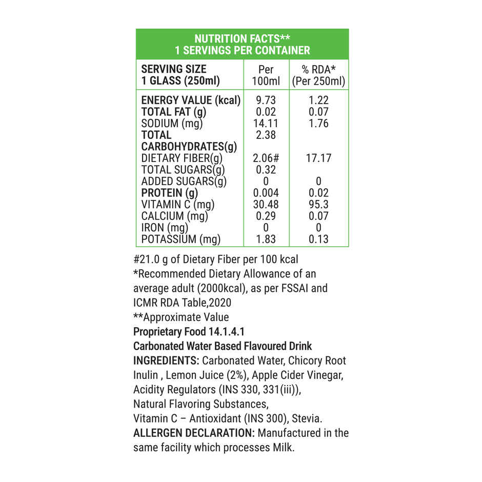 RAW POP Citrus Burst Prebiotic Soda | Low Calorie | No Added Sugar | No Artificial Sweeteners