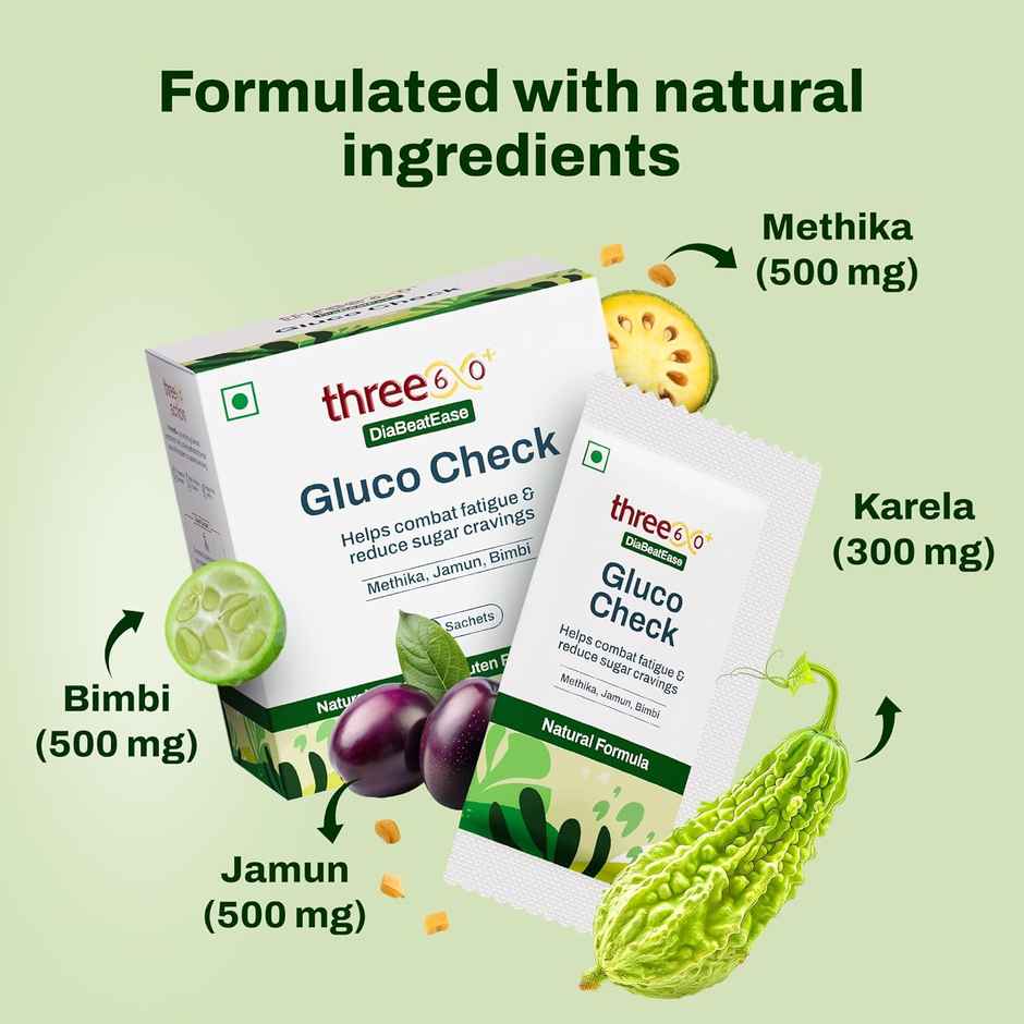 three60+ Diabeatease Gluco Check Powder for Sugar Control