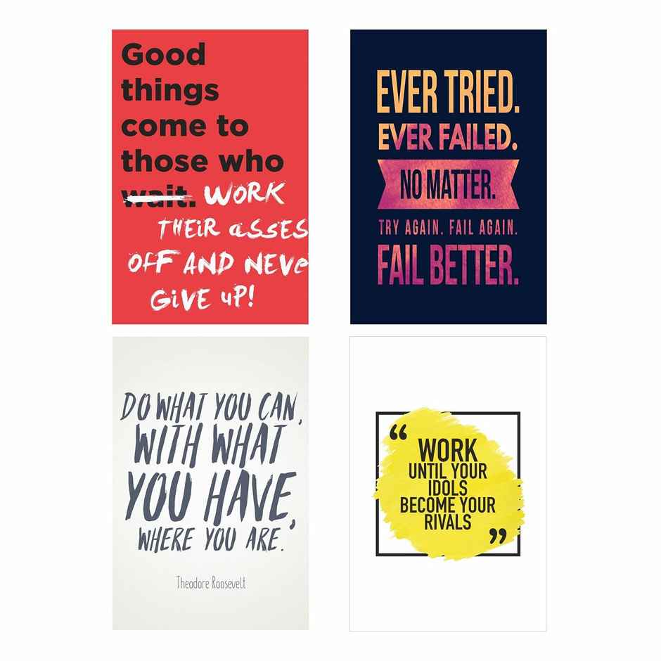 Paper Plane Design Wall Posters For Office Decor | Set of 10 | Size | 12 Inch x 18 Inch | D13