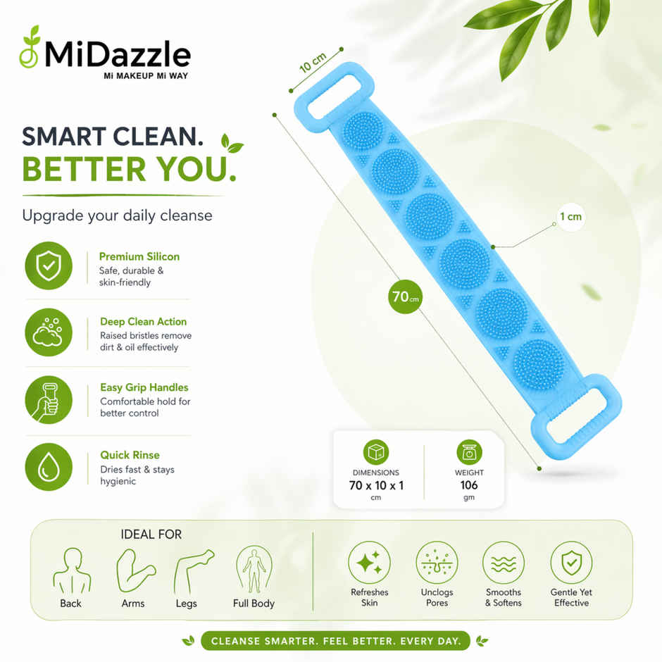 Midazzle Silicone Double Side Bath Belt | Assorted | MISB6201