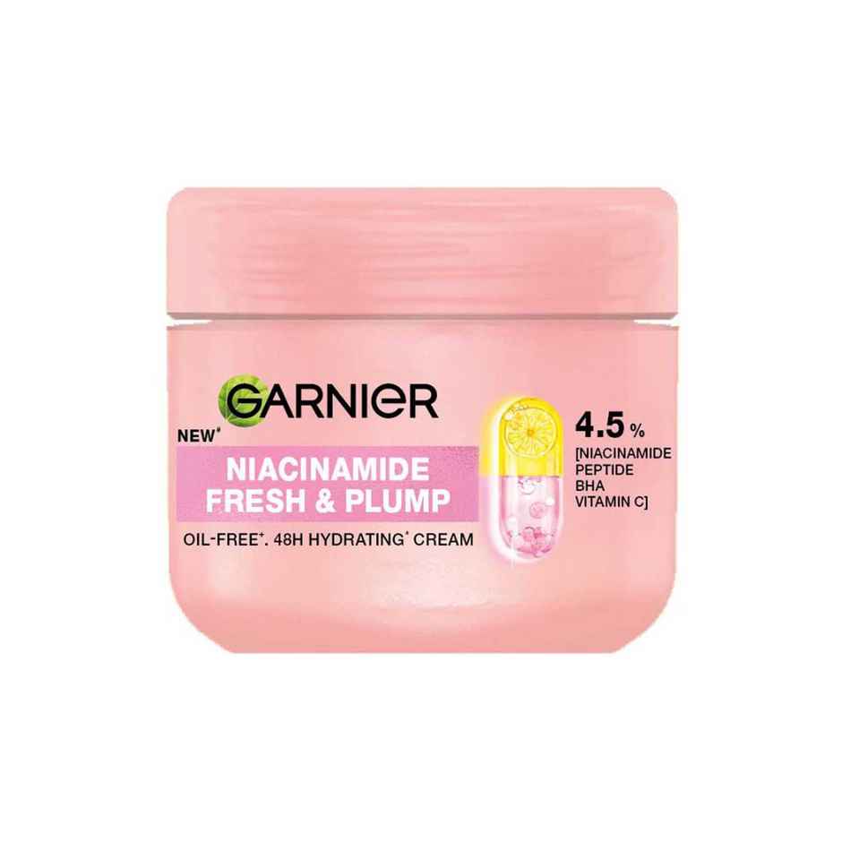 Garnier Fresh & Plump Niacinamide Sorbet Moisturizer, 4.5% Niacinamide+Peptide+BHA+Vitamin C