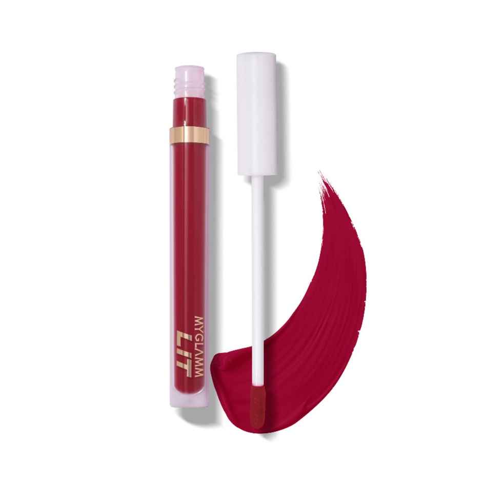 MyGlamm Lit Liquid Lipstick - Red | Silicone Free | Preservative Free