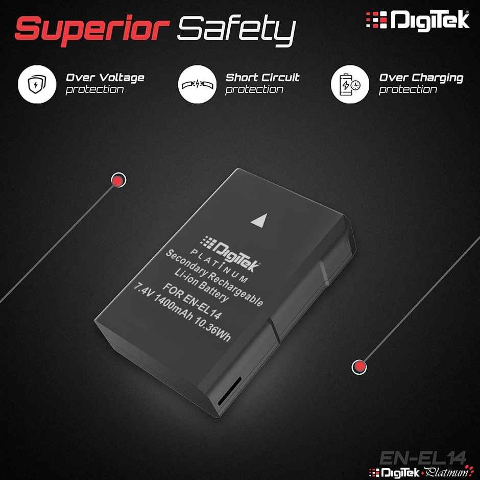 Digitek (Enel14 Platinum) Secondary Rechargeable Li-Ion Battery For Nikon Digital Camera