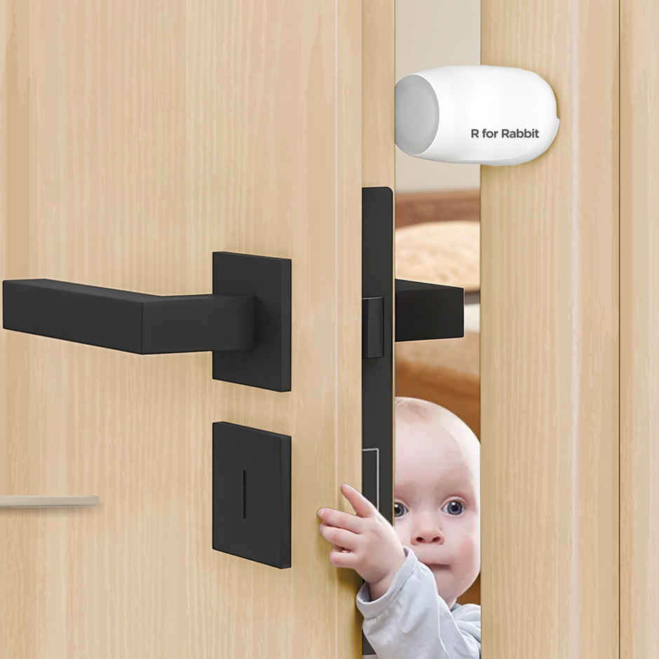 R for Rabbit Protector Plus Door Stopper Safety White SYPPDSW2 Feeding Nursing and Nursery