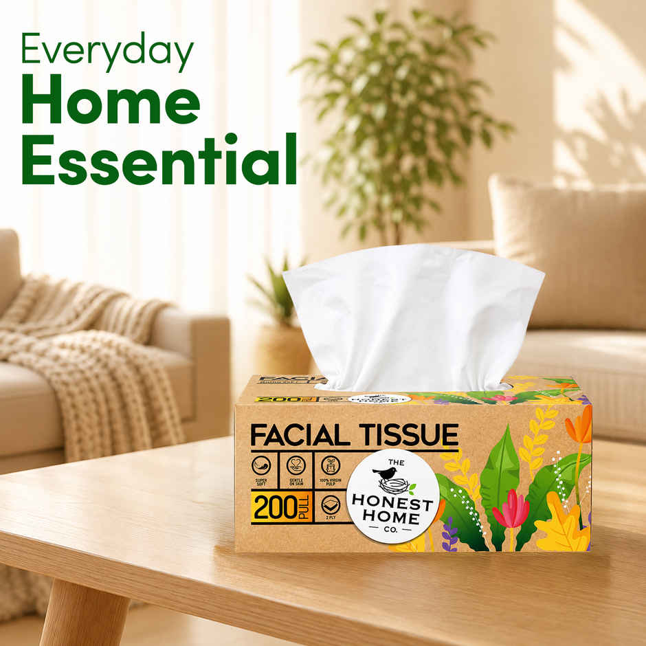 The Honest Home Company Facial Tissue Box | 200 Pulls
