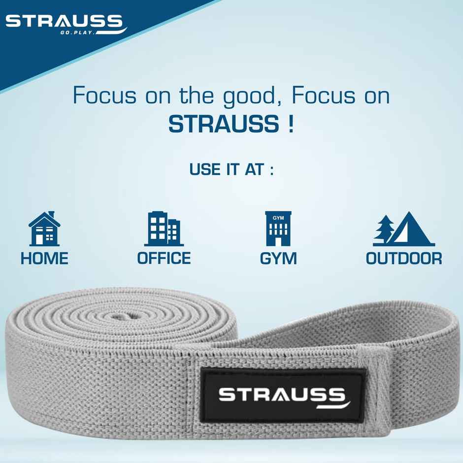 Strauss Premium Fabric Pull up Resistance Bands, (Set of 3)