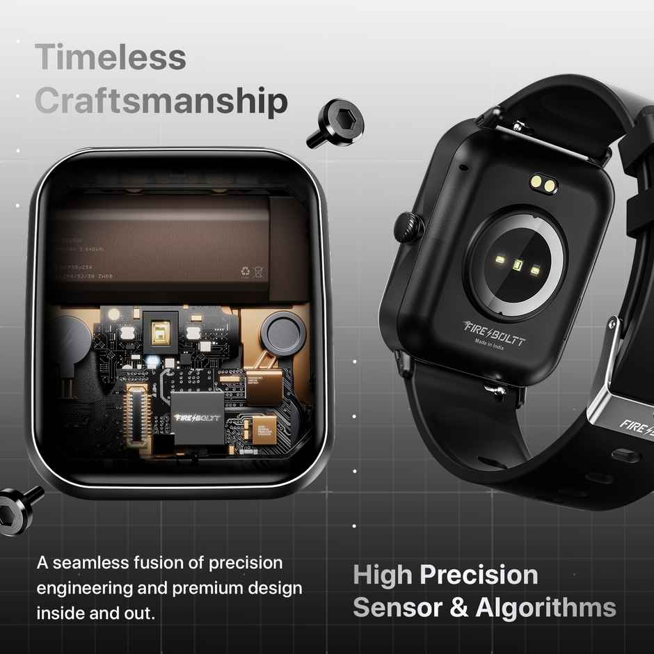 Fire-Boltt Ninja Calling Pro Plus Smartwatch | 1.83" Display | BT Calling - Black