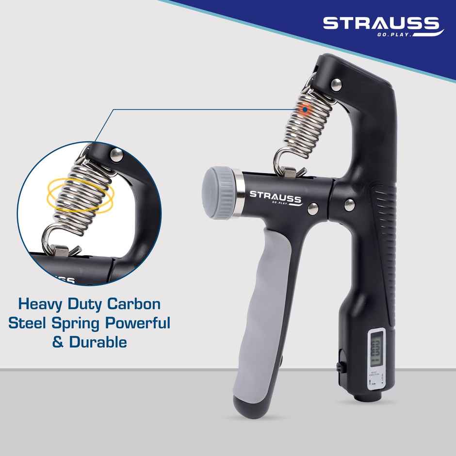 Strauss Adjustable a Shape Hand Grip With Counter | Black