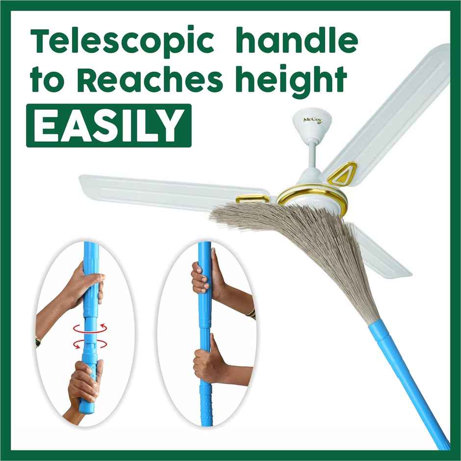 Hic Telescopic Zero Dust Broom - Assorted