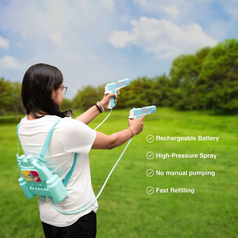 Dual Mouser Gun Holi Water Tank Pichkari | Tota