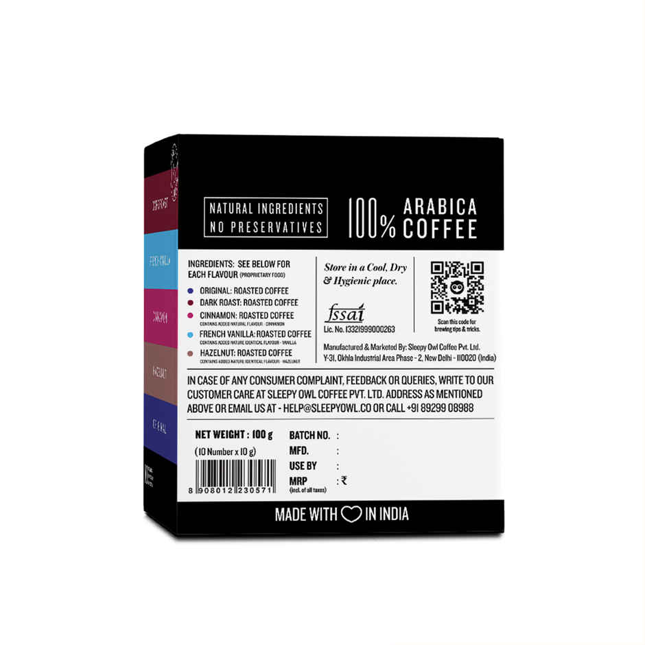 Sleepy Owl Assorted Hot Brew Coffee Bags