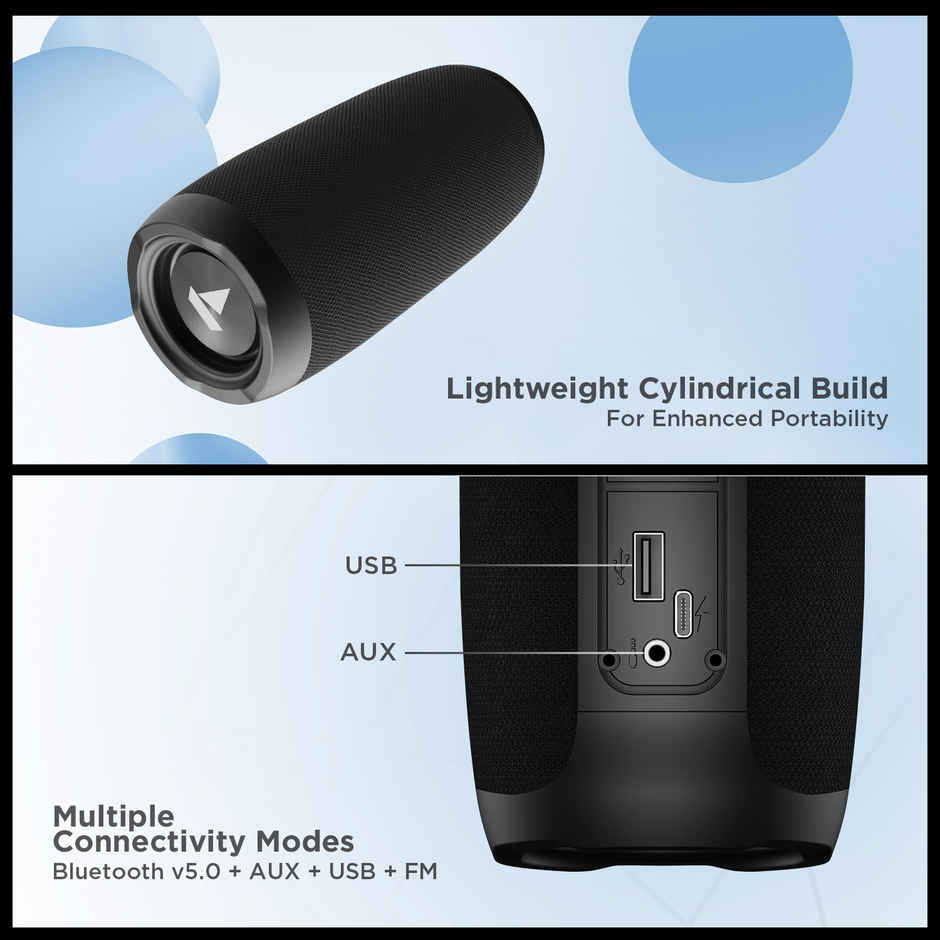 boAt Stone 620 BT Speaker w/ 12W RMS Stereo Sound, 10H Playtime, TWS Feature & IPX4 (Black)