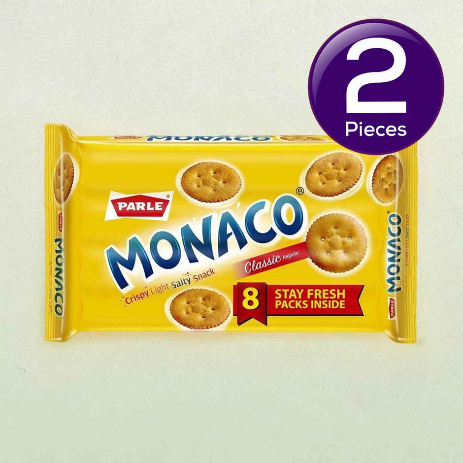 Parle Monaco Classic Salted Plain Crackers | Trans Fat-free Combo