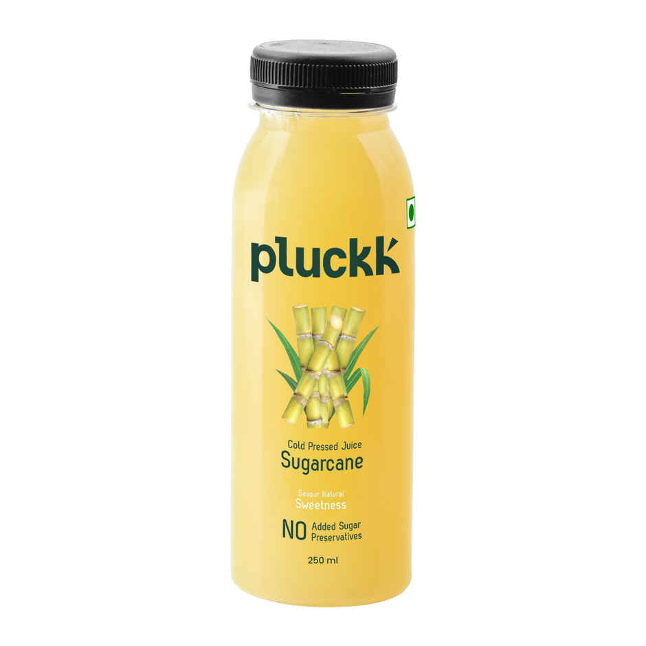 Pluckk Cold-Pressed Sugarcane Juice | No Added Sugar | No Preservatives | Helps Digestive Support