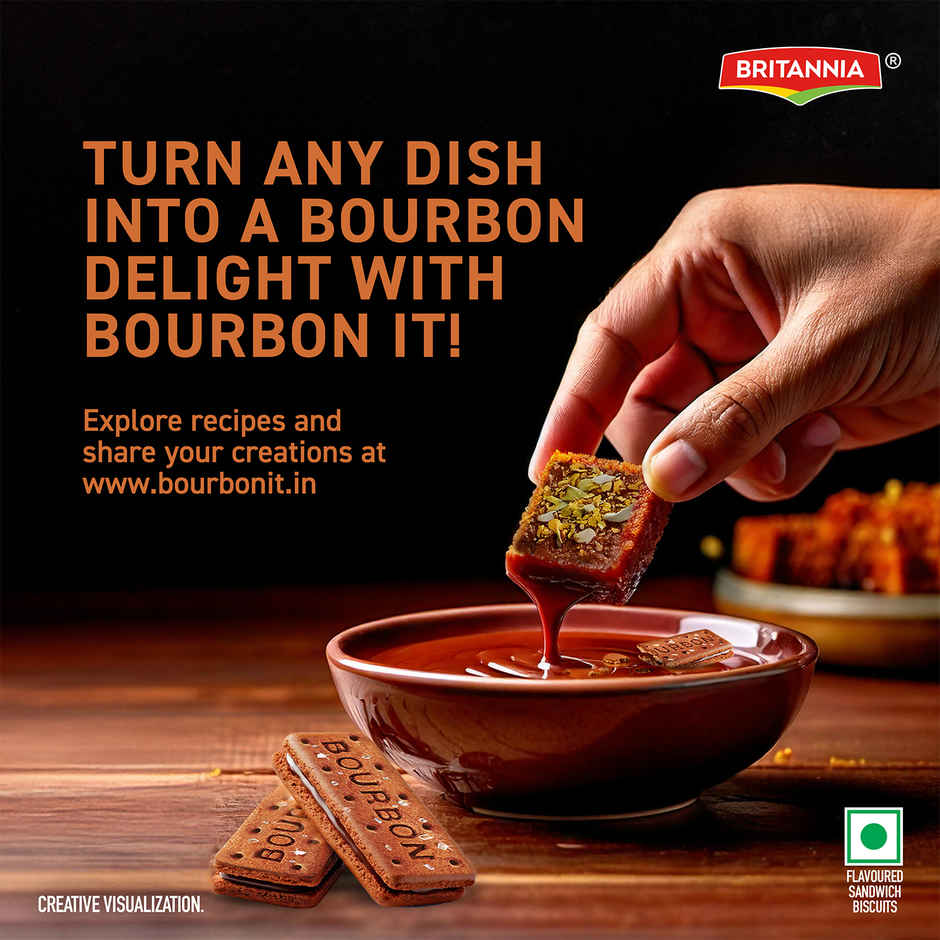 Britannia The Original Bourbon | Creme Biscuit with Chocolate | Chocolatey Indulgence in every layer