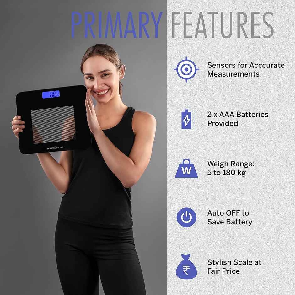 Healthsense Weight Machine For Body Weight, Digital Weighing Scale