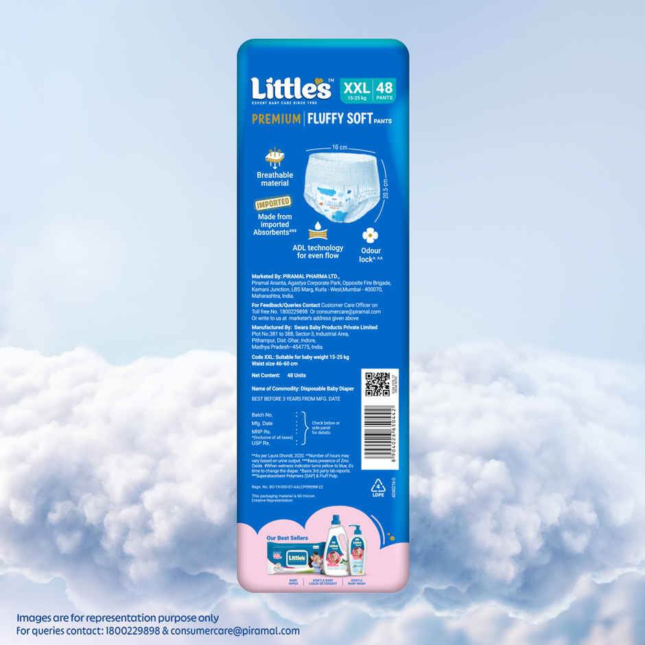 Littles Expert Baby Care Comfy Pant Style Diaper | 2XL | 48 pcs