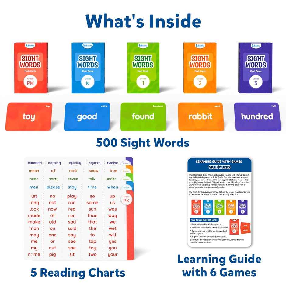 Skillmatics Flash Cards - 500 Sight Words