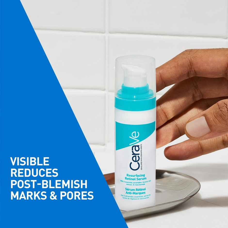 CeraVe Resurfacing Retinol Serum, Reduces Acne Marks With Licorice Root Extract & Niacinamide