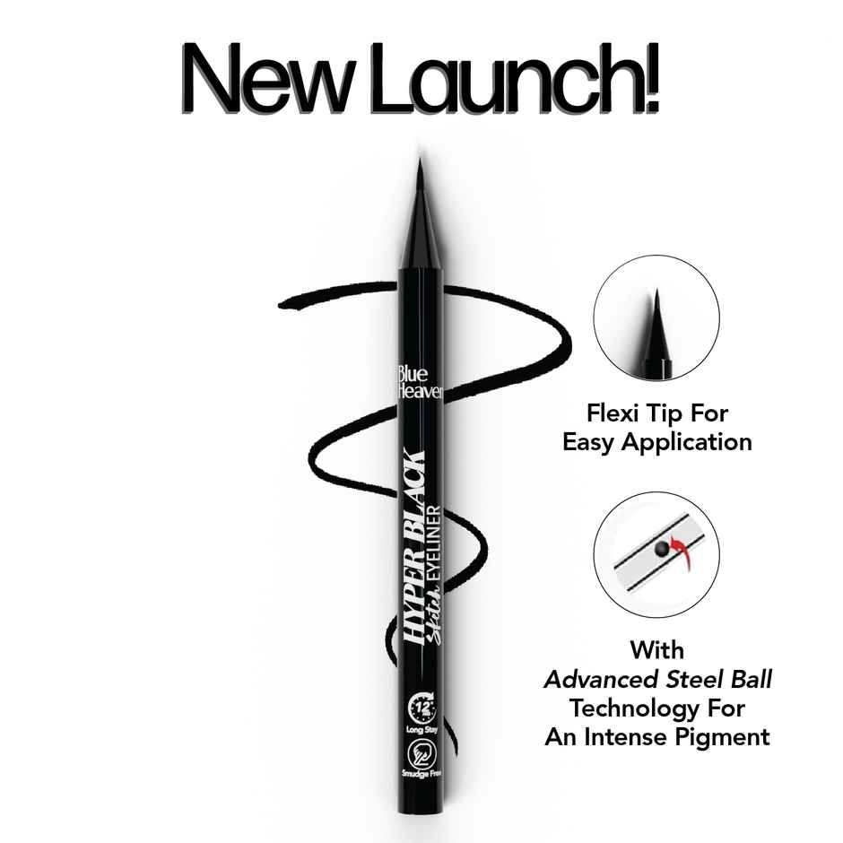Blue Heaven Hyper Black Sketch Eyeliner Pen with Advanced Steel Ball Technology