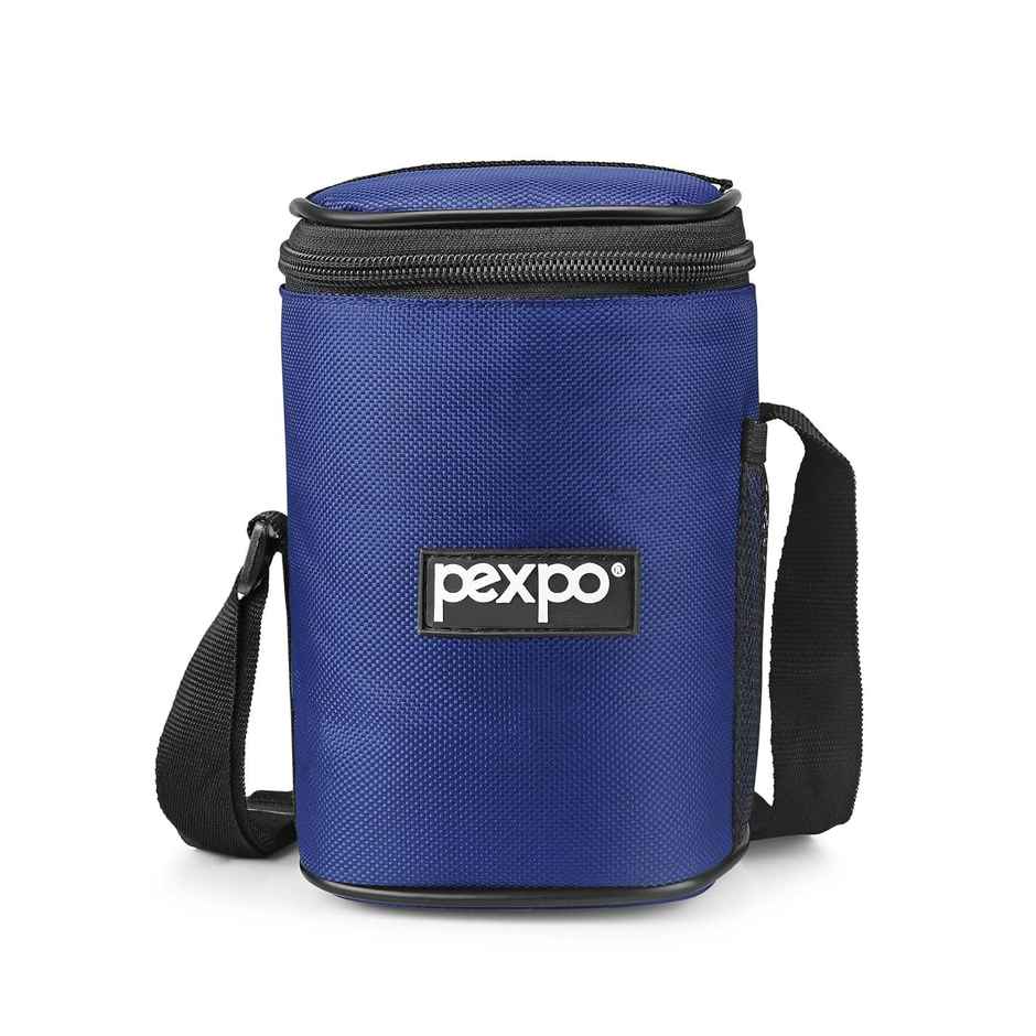 Pexpo Stainless Steel Lunch Box With 3 Air-Tight Containers(1200 ml), 1 Spoon & Bag, Micro Pro