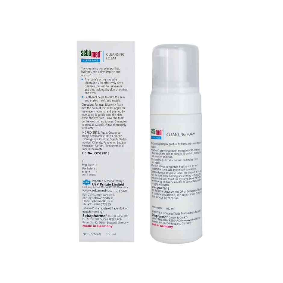 Sebamed Clear Face Cleansing Foam | pH 5.5 I Combats Pimples, Blackheads