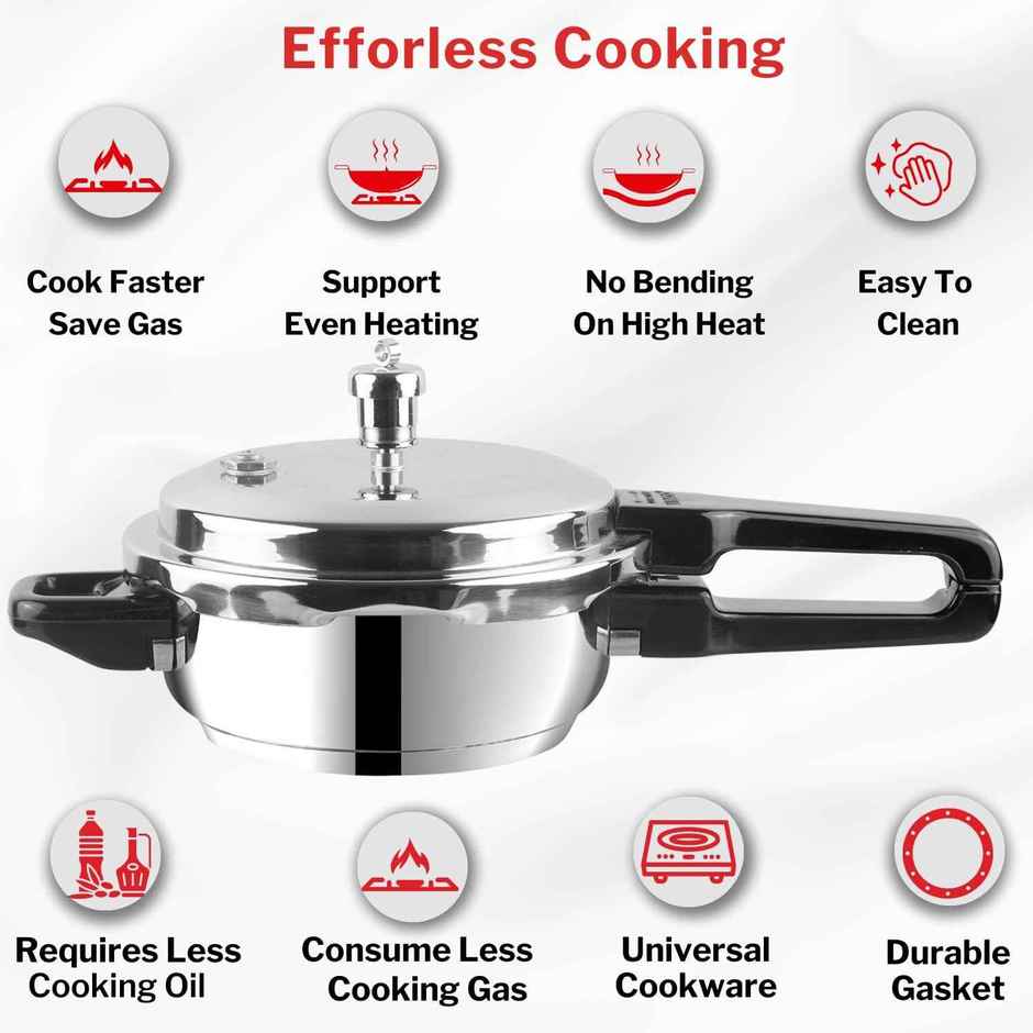 Vinod Deep Pan Pressure Cooker - 3.5 Litres Junior
