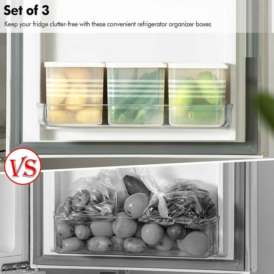 Perpetual Fridge Storage Boxes Freezer & Refrigerator Organizer Containers Kitchen Storage - 1200ml