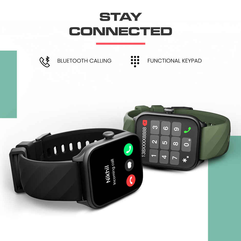 Cellecor STEW 1.83" BT Calling | 500 NITS | SPo2 | HR | Split Screen Smartwatch | Black