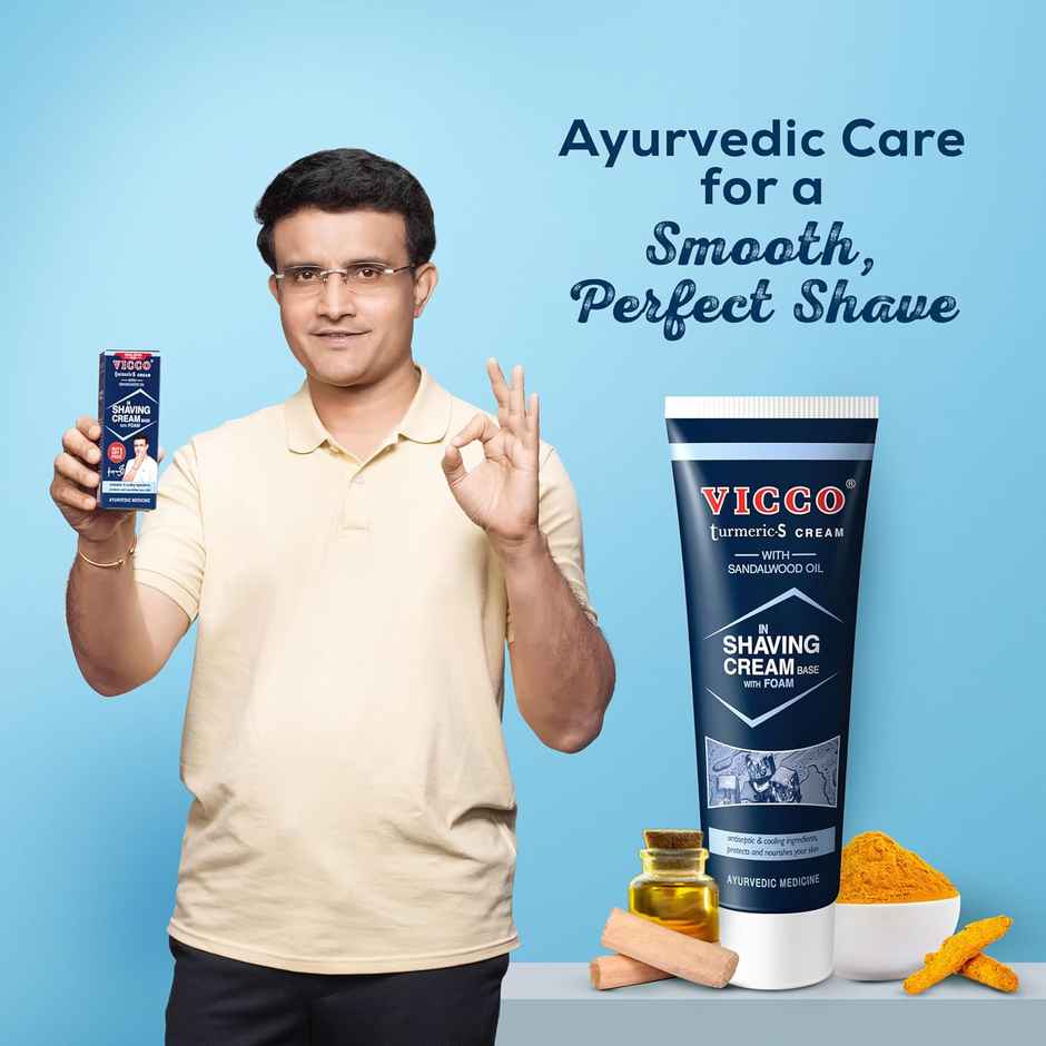 Vicco Turmeric Antiseptic Shaving Base with Foam Cream | Skin Protection & Nourishment