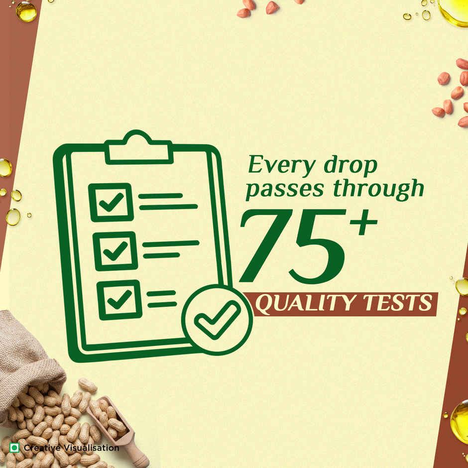 Saffola Groundnut (Peanut) Cold Pressed Oil | Cold Pressed Groundnut Oil | Helps Lower Cholesterol Combo