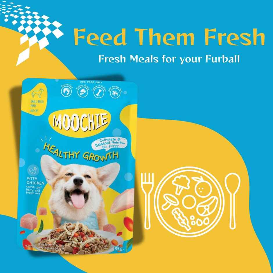 Moochie Dog Wet Food - Healthy Growth - Casserole With Chicken Gravy