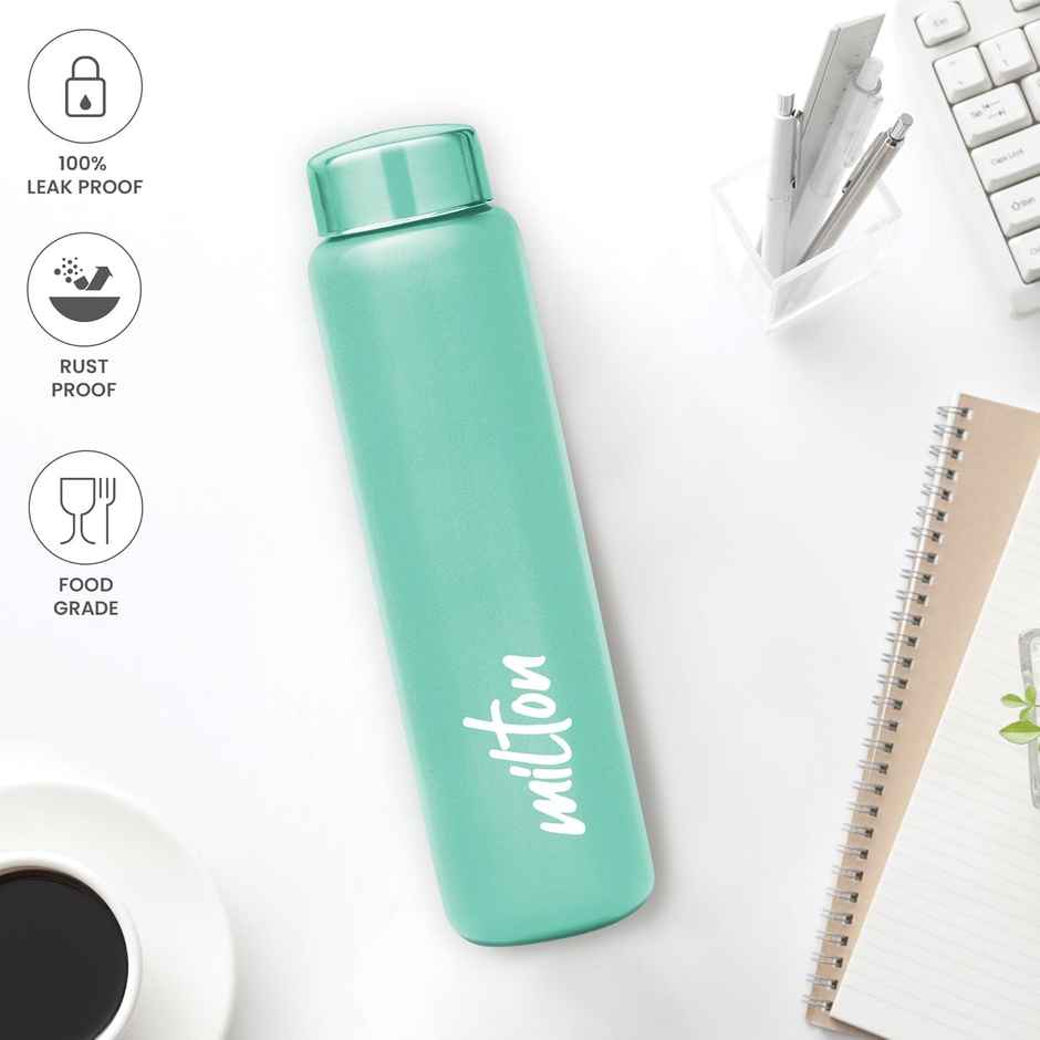 Milton Aqua 1000 Stainless Steel Water Bottle | 950 ml | Light Green