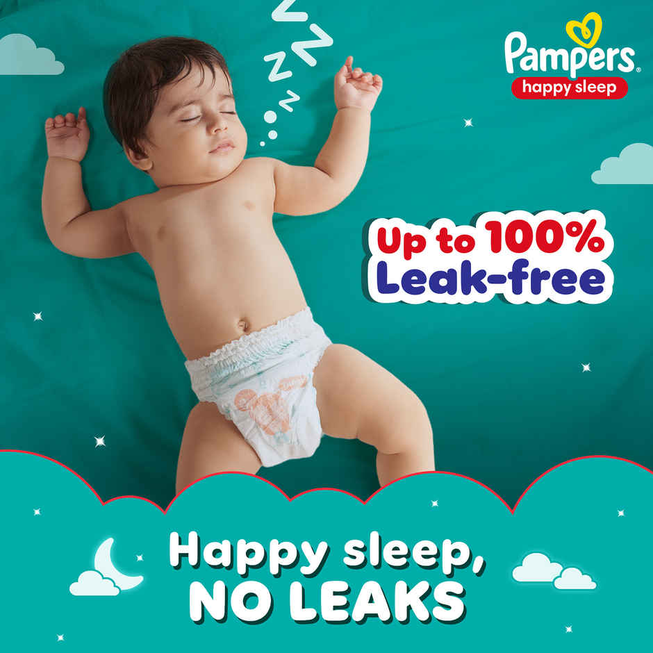 Pampers Happy Sleep Pant Style Baby Diapers | S | 4-8 Kg Diapers Combo