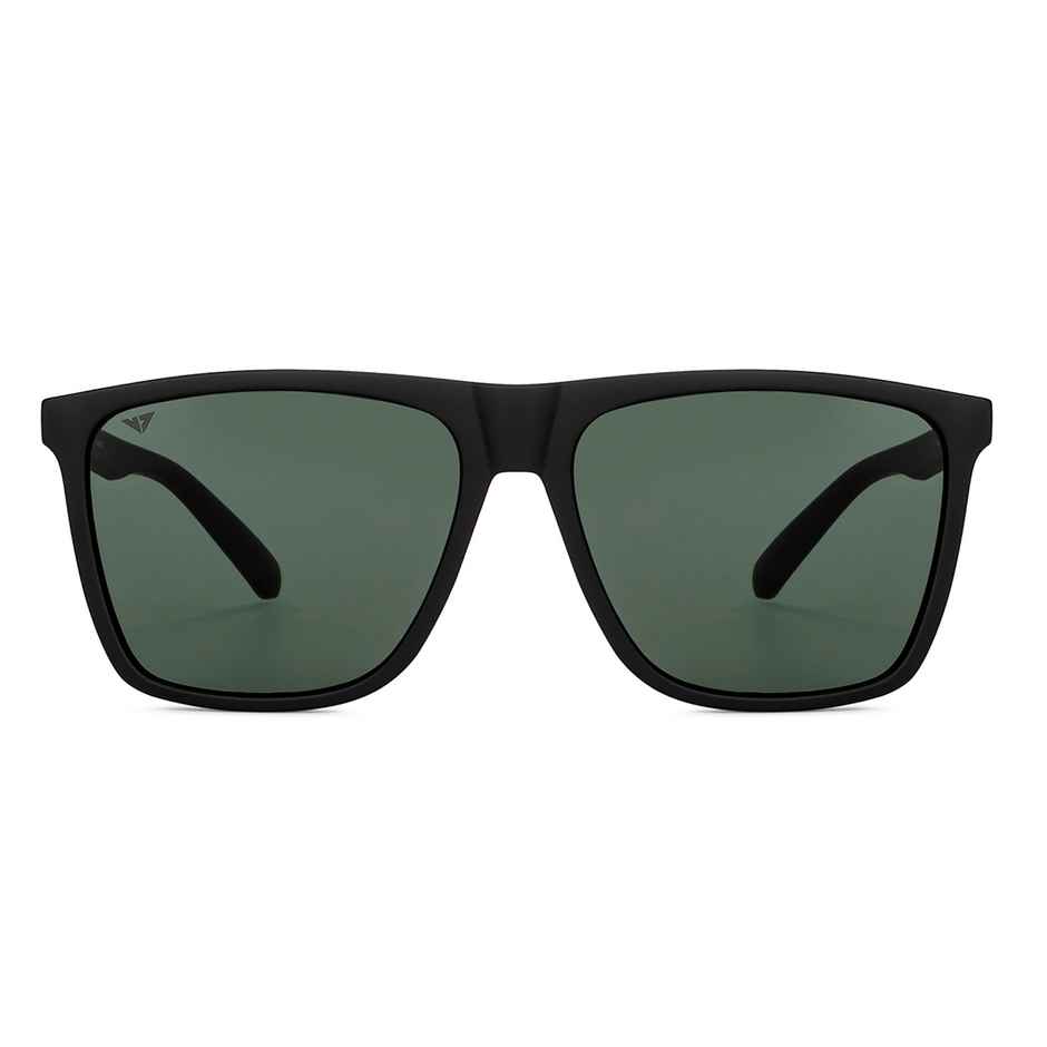 Vincent Chase By Lenskart Athleisure | Polarized Sunglasses | Square | Large-145mm | Black-Green